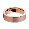 Moda de 6 mm de ouro rosa tungstênio anel de aço de jóias de ouro rosa